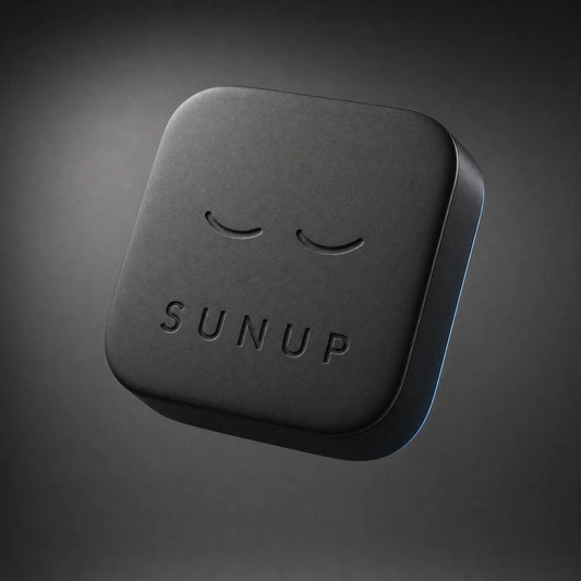 The Sunup Block, matte black with debossed SUNUP wordmark